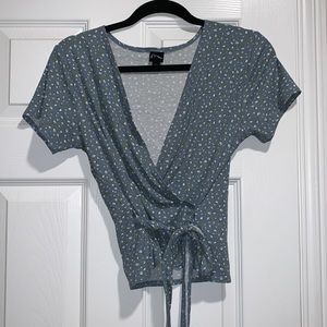 Floral top with cross over tie from ART CLASS